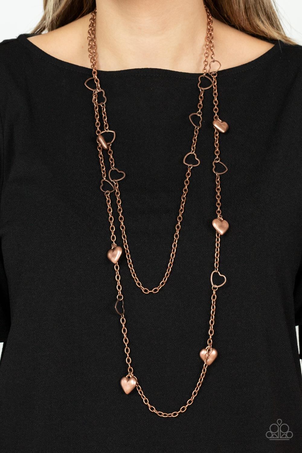 Chicly Cupid - Copper Paparazzi Accessories Necklace $5 Jewelry with Janet Morgan Necklaces