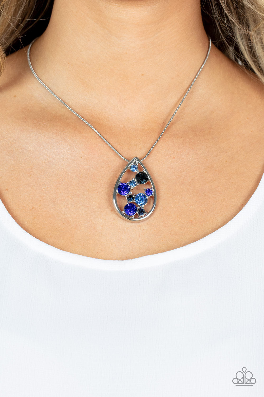 Seasonal Sophistication - Paparazzi Accessories Blue $5 Jewelry with Janet Morgan Necklace