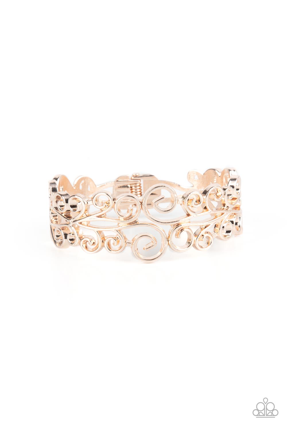 Dressed to FRILL - Rose Gold - Paparazzi Accessories Bracelet $5 Jewelry with Janet Morgan Bracelets