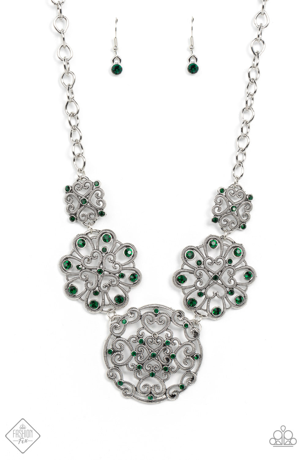 Royally Romantic - Green Paparazzi Accessories Necklace $5 Jewelry with Janet Morgan Necklaces