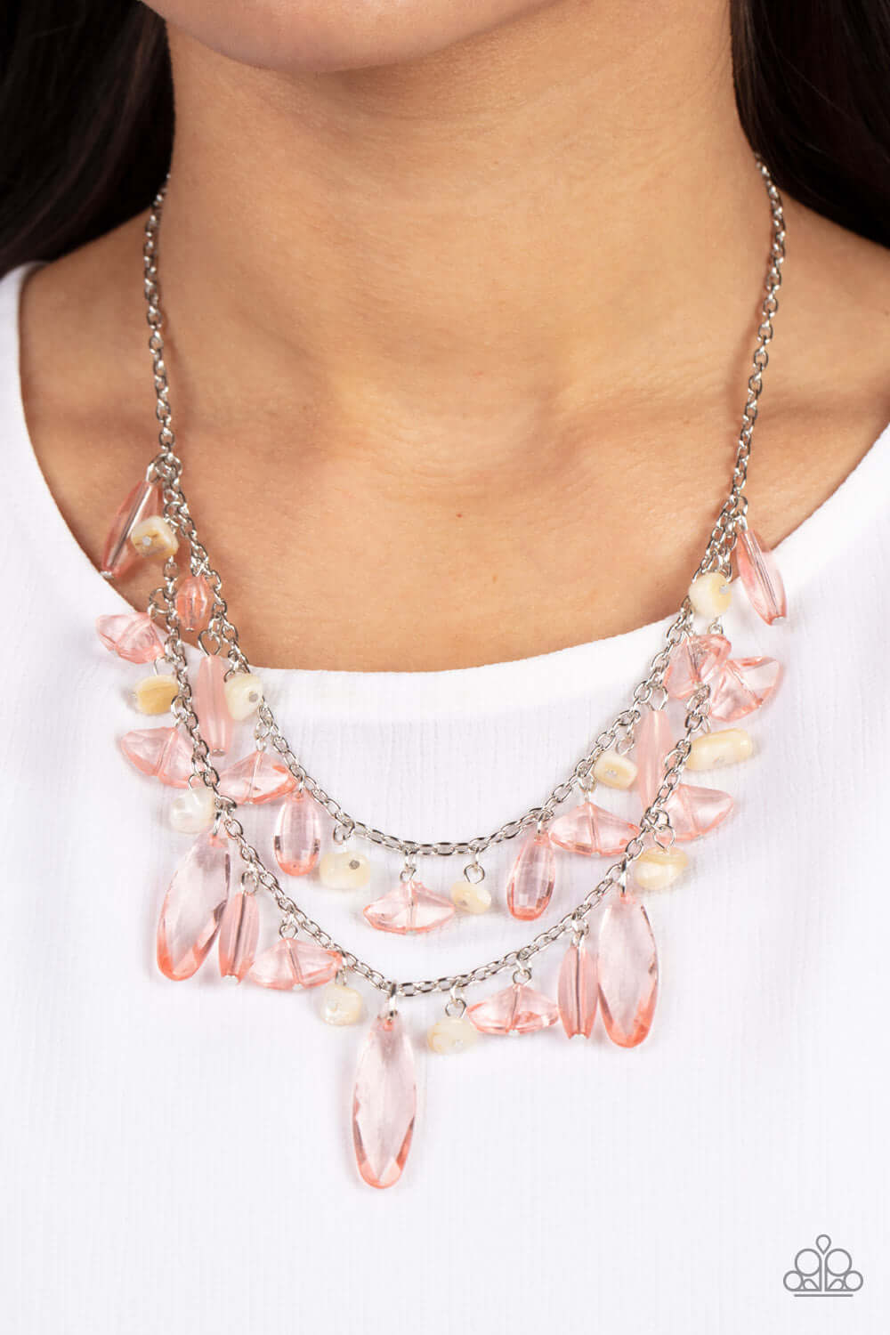 Candlelit Cabana - Pink - Paparazzi Accessories Necklace $5 Jewelry with Janet Morgan Necklace