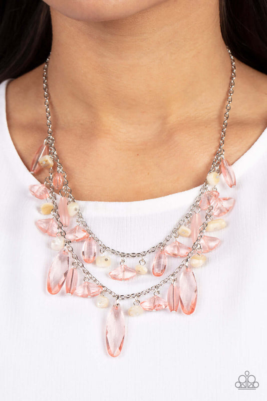 Candlelit Cabana - Pink - Paparazzi Accessories Necklace $5 Jewelry with Janet Morgan Necklace