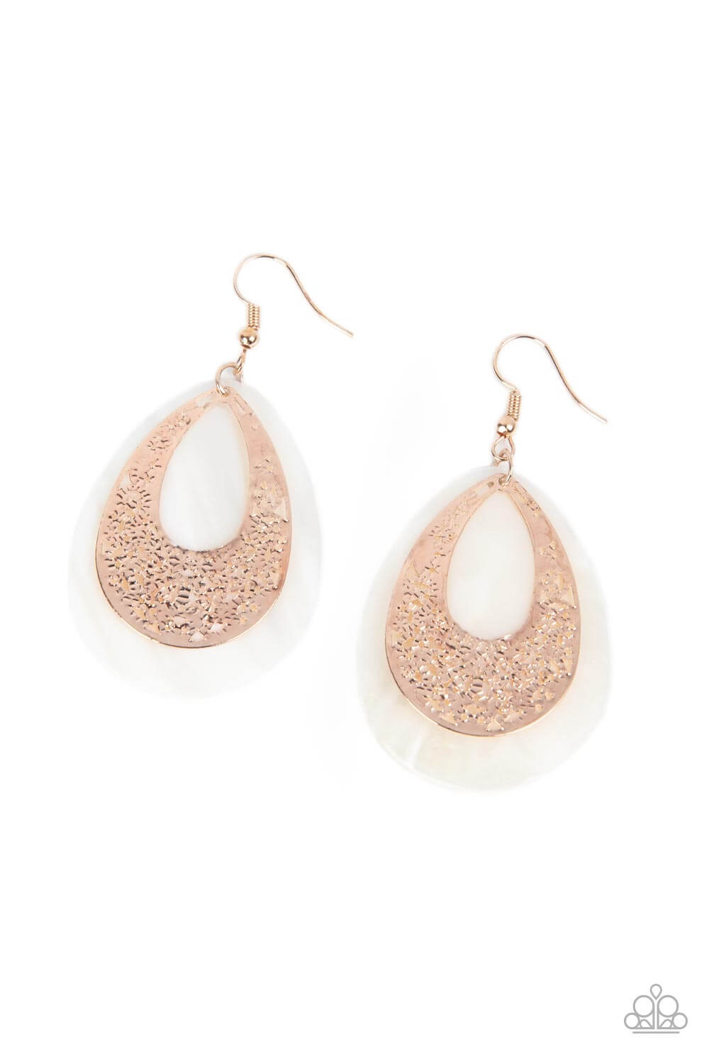 Bountiful Beaches - Paparazzi Accessories Rose Gold Earrings $5 Jewelry with Janet Morgan EARRINGS