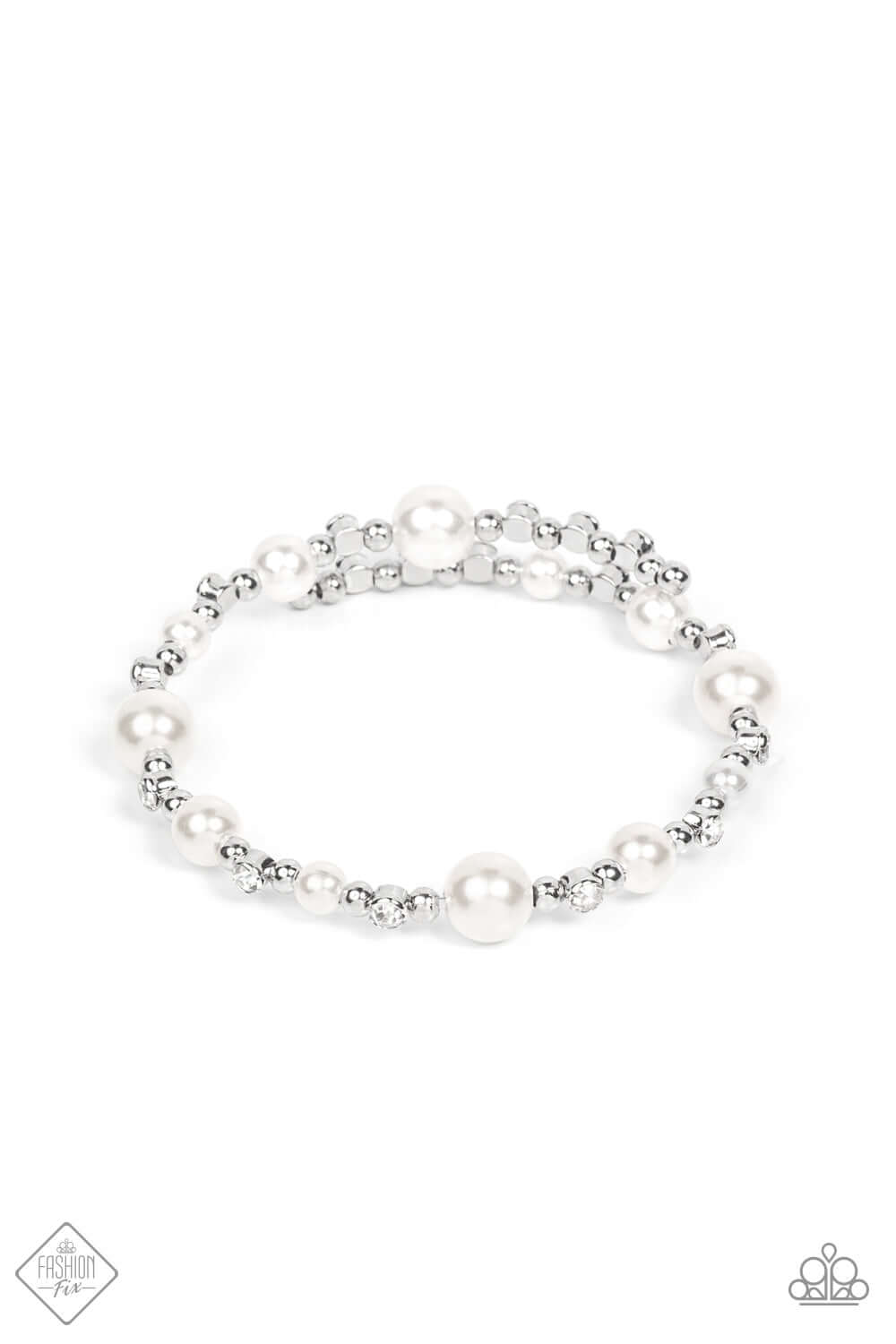 Chicly Celebrity - Paparazzi Accessories White Bracelet $5 Jewelry with Janet Morgan Bracelets