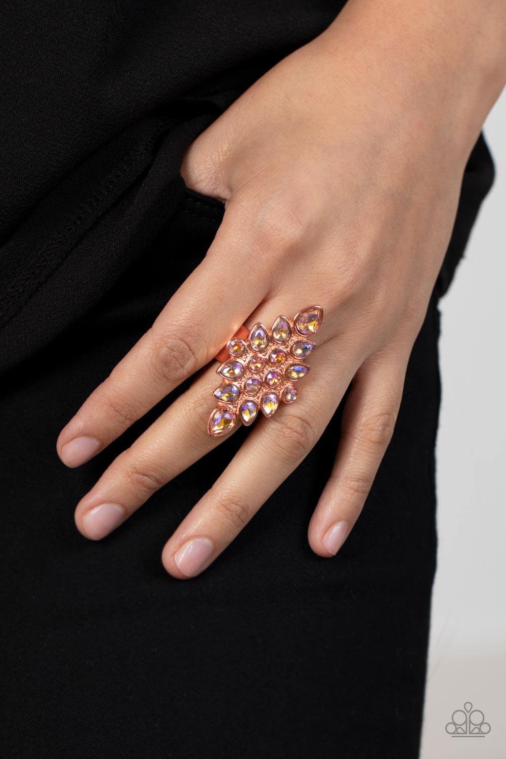 Combustible Iridescence - Paparazzi Accessories Copper Ring $5 Jewelry with Janet Morgan rings