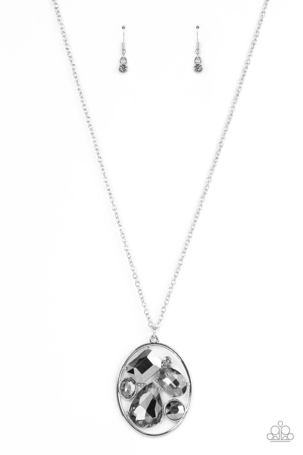 Scandalously Scattered - Paparazzi Accessories Silver Necklace $5 Jewelry with Janet Morgan Necklace