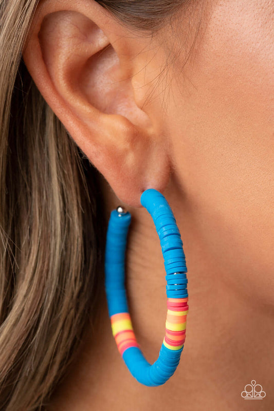 Colorfully Contagious - Blue Paparazzi Accessories Earrings $5 Jewelry with Janet Morgan Earrings