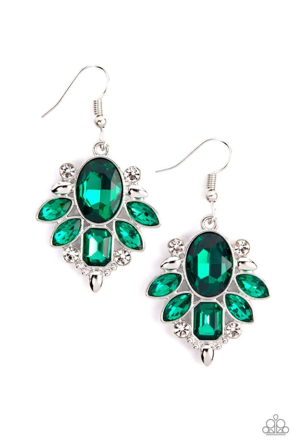 Glitzy Go-Getter - Green Paparazzi Accessories Earring $5 Jewelry with Janet Morgan Earrings