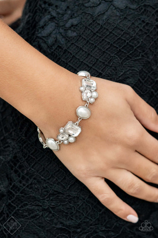 Best in SHOWSTOPPING - White - Paparazzi Accessories Bracelet $5 Jewelry with Janet Morgan Bracelets