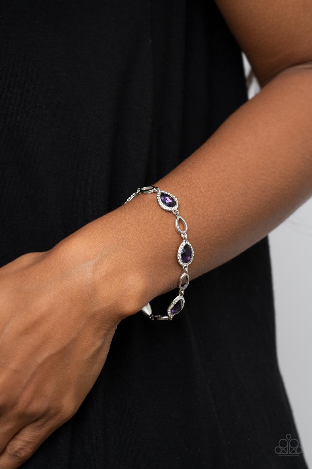 Timelessly Teary - Paparazzi Accessories Purple Bracelet $5 Jewelry with Janet Morgan Bracelets