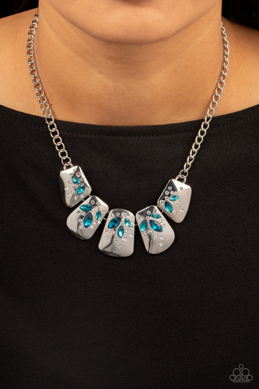 Jubilee Jingle - Paparazzi Accessories Blue Necklace $5 Jewelry with Janet Morgan Necklace