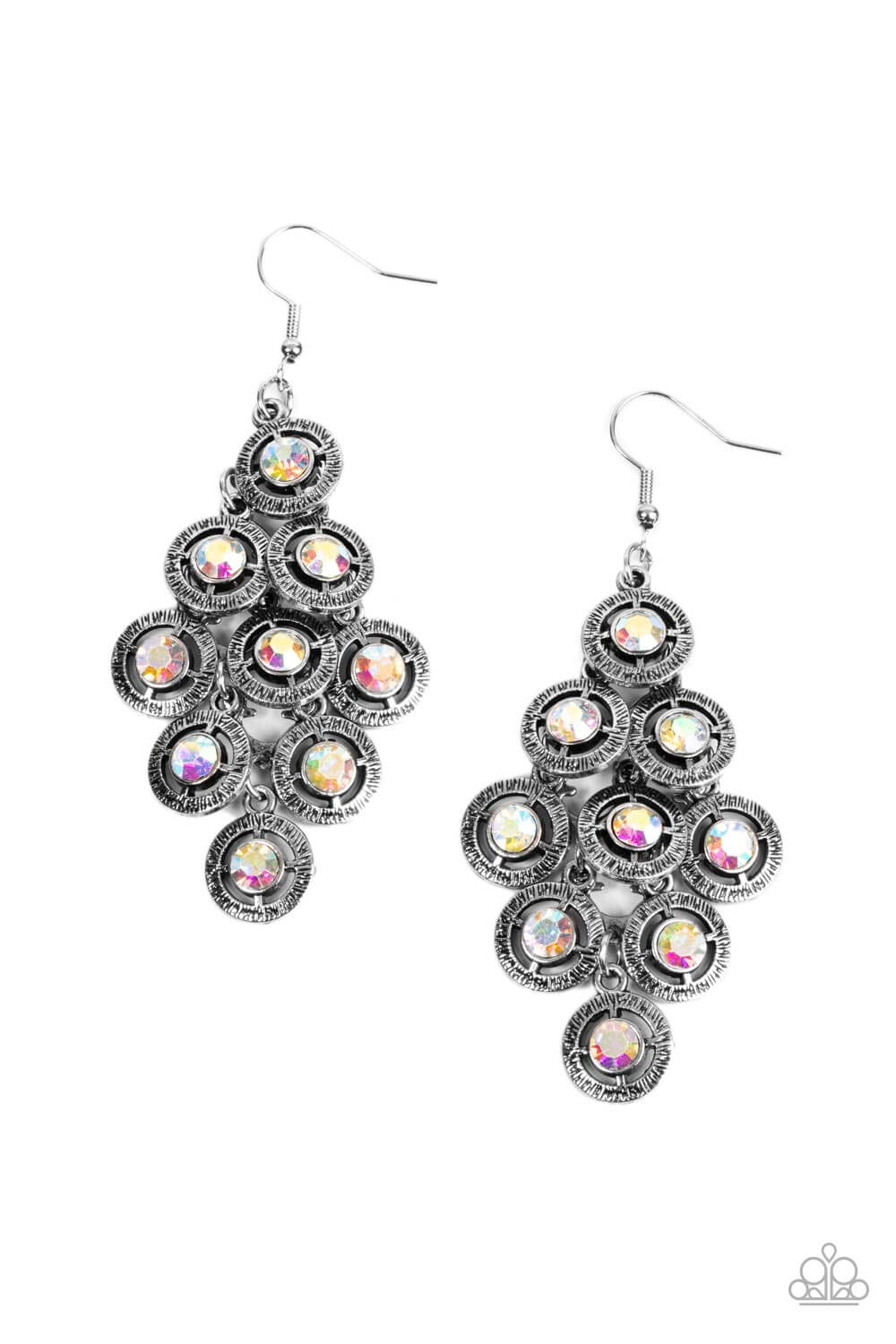 Constellation Cruise - MultiColor Iridescent Paparazzi Earrings $5 Jewelry with Janet Morgan Earrings