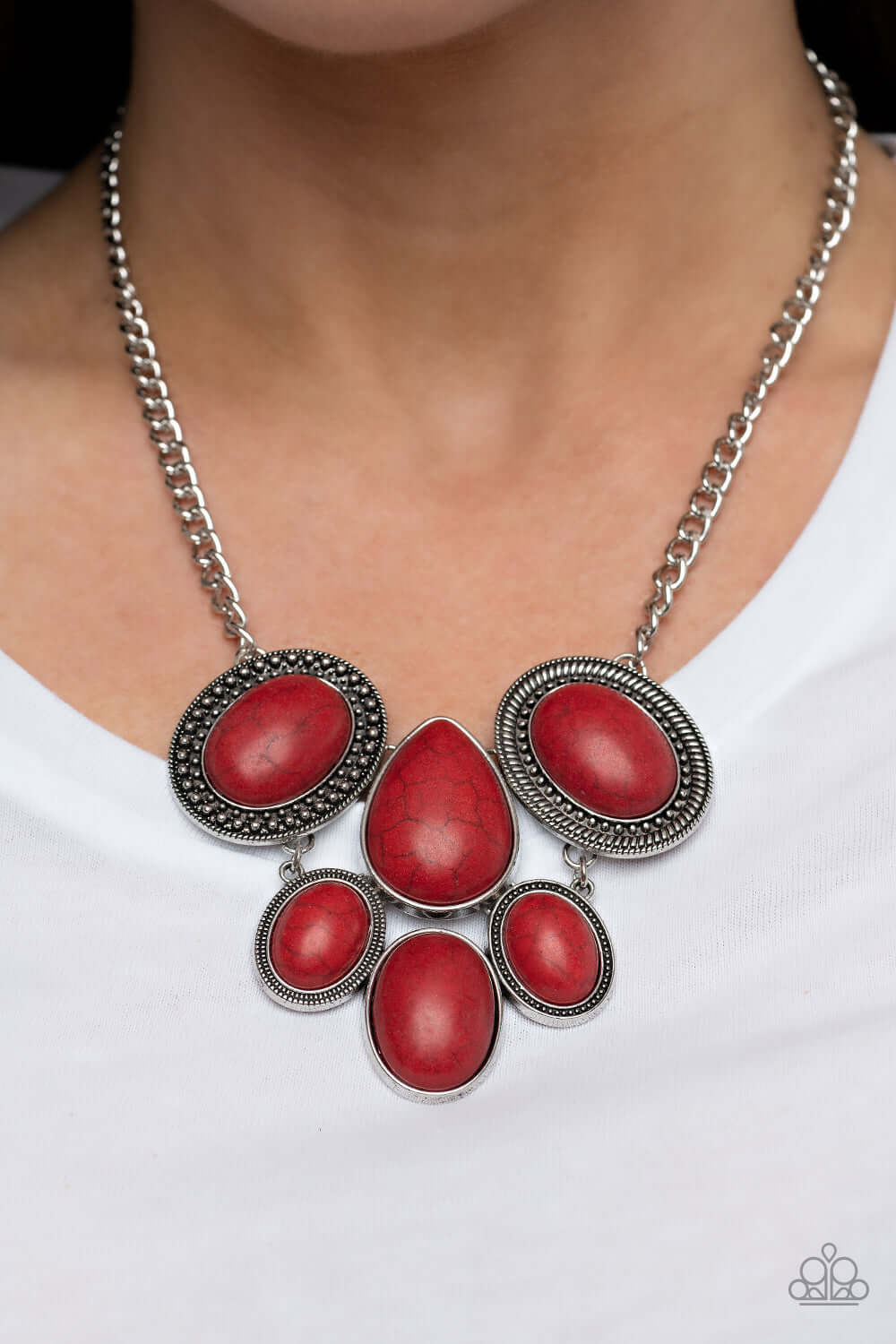 All-Natural Nostalgia - Red Paparazzi Necklace $5 Jewelry with Janet Morgan Necklace