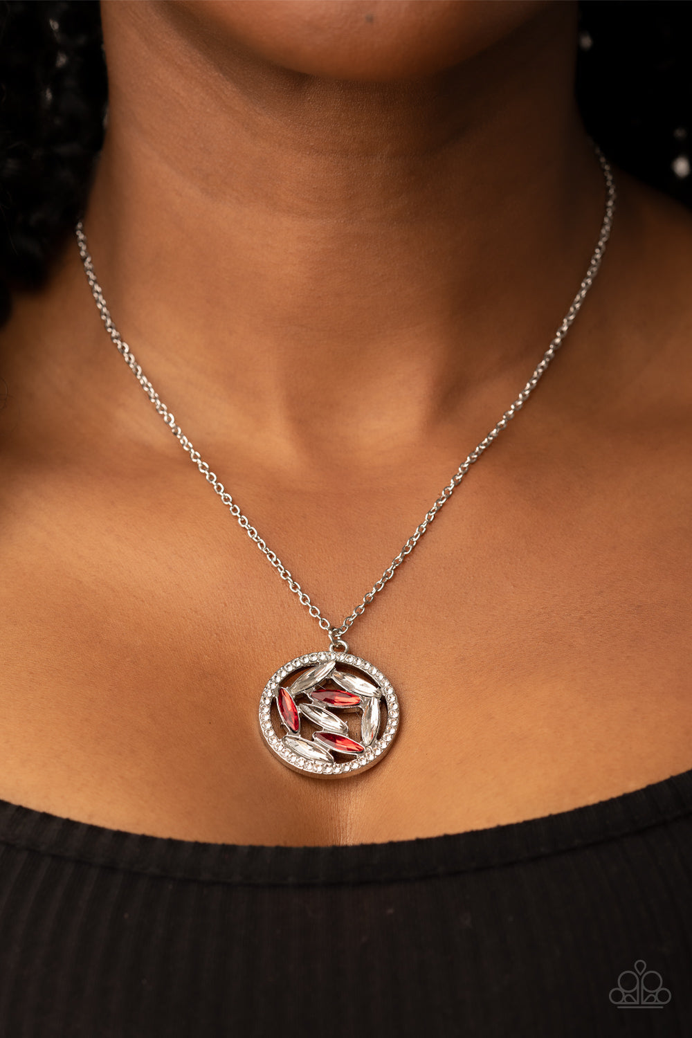 Head-Spinning Sparkle - Paparazzi Accessories Red Necklace $5 Jewelry with Janet Morgan Necklaces