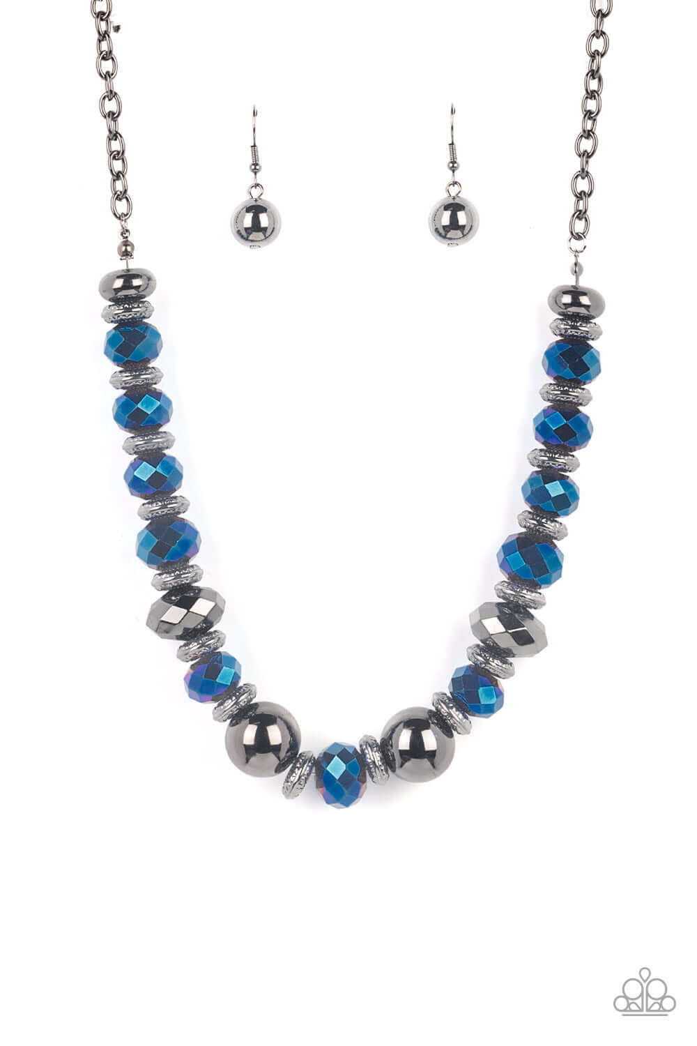 Interstellar Influencer - Blue Paparazzi Accessories Necklace $5 Jewelry with Janet Morgan Necklaces