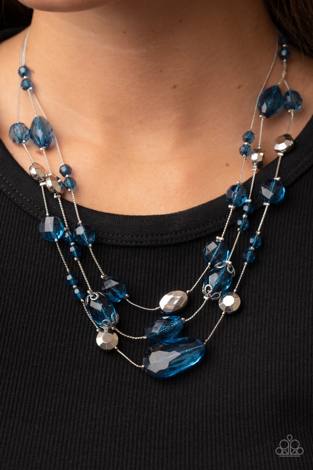 Prismatic Pose - Blue Paparazzi Accessories Necklace $5 Jewelry with Janet Morgan Necklaces