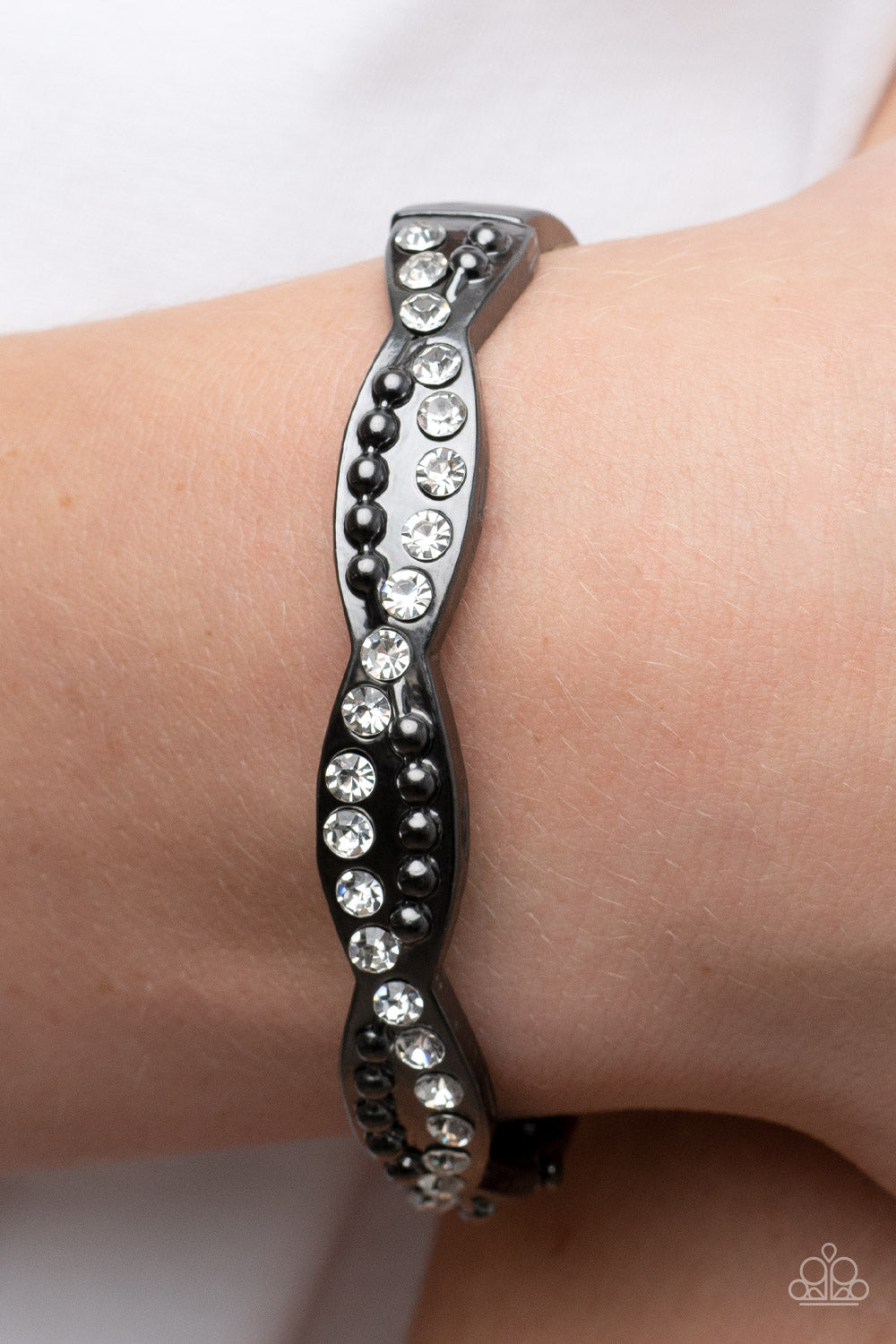 Empire Envy - Paparazzi Accessories Black Hinge Bracelet $5 Jewelry with Janet Morgan Bracelets