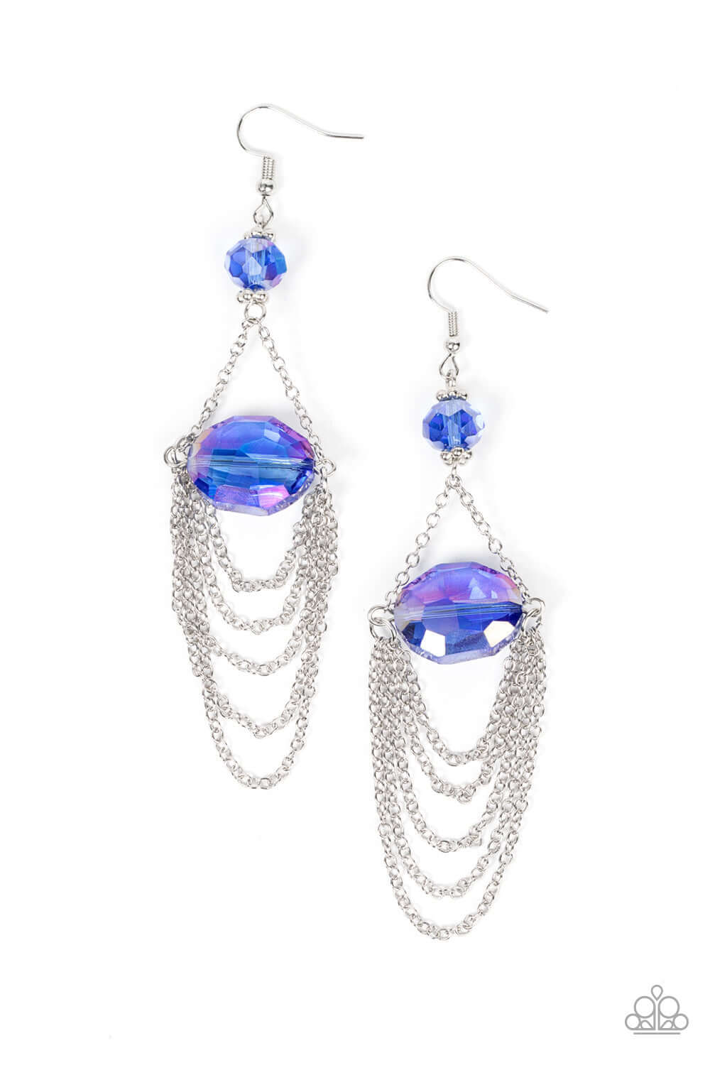 Ethereally Extravagant - Blue Paparazzi Accessories Earrings $5 Jewelry with Janet Morgan Earrings