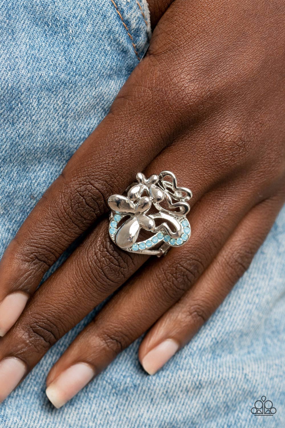 Fluttering Flashback - Paparazzi Accessories Blue Butterfly Ring $5 Jewelry with Janet Morgan rings