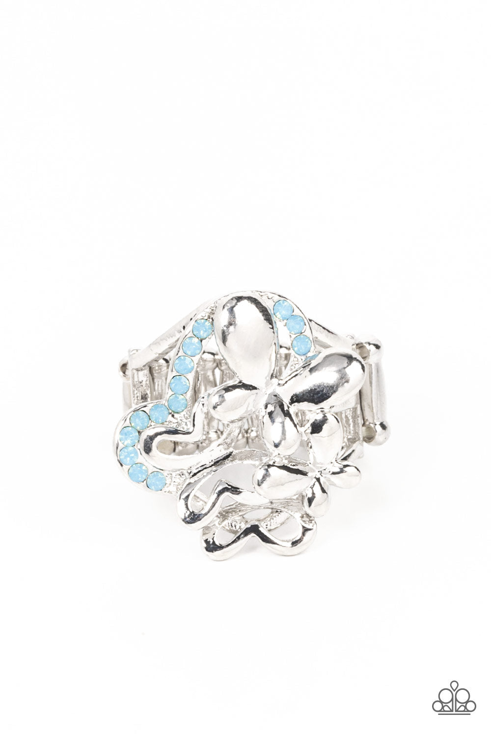 Fluttering Flashback - Paparazzi Accessories Blue Butterfly Ring $5 Jewelry with Janet Morgan rings