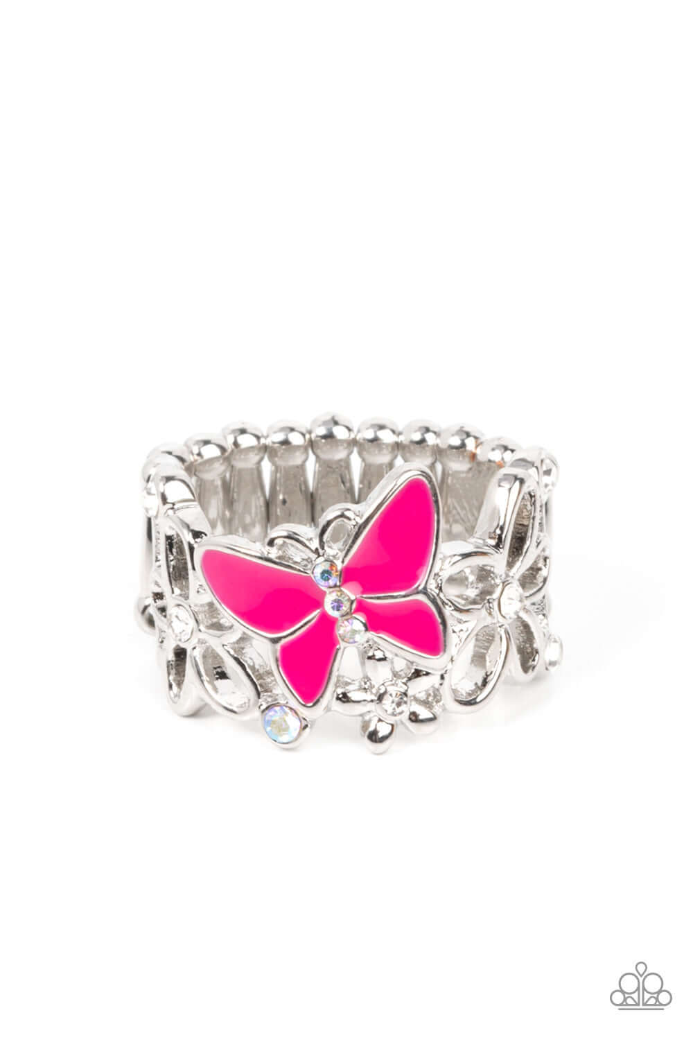 All FLUTTERED Up - Paparazzi Accessories Pink Ring $5 Jewelry with Janet Morgan rings