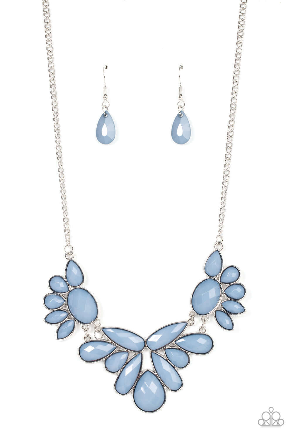 A Passing FAN-cy - Paparazzi Accessories Blue Necklace $5 Jewelry with Janet Morgan Necklace