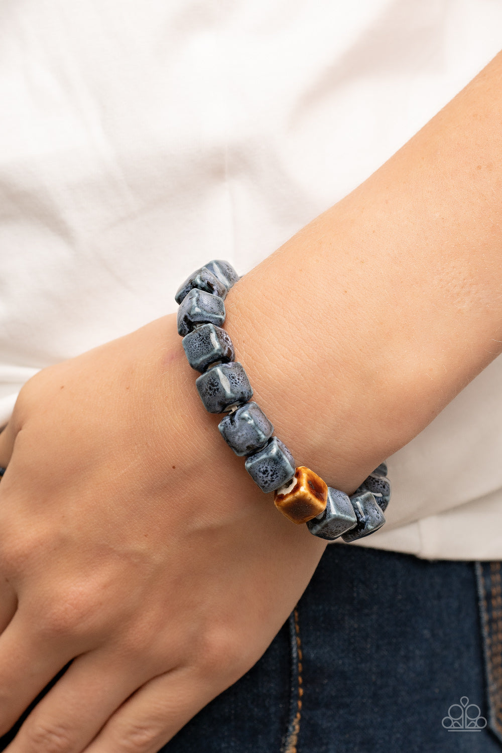 Glaze Craze - Blue Paparazzi Accessories Bracelet $5 Jewelry with Janet Morgan Bracelets