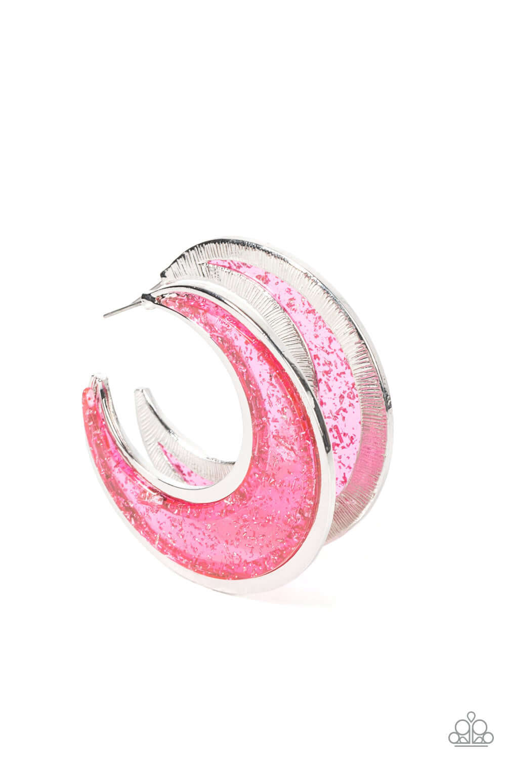 Charismatically Curvy - Pink Paparazzi Accessories Hoop Earrings $5 Jewelry with Janet Morgan Earrings