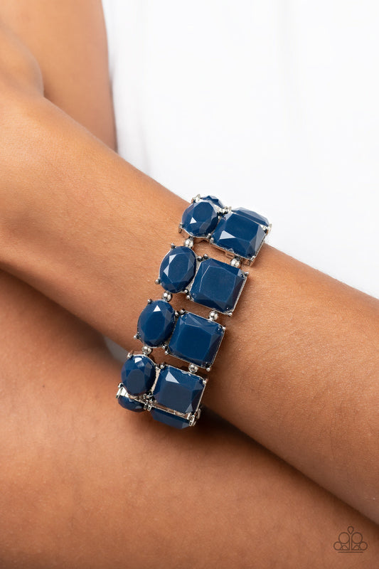 Dont Forget Your Toga - Paparazzi Accessories Blue Bracelet $5 Jewelry with Janet Morgan Bracelets