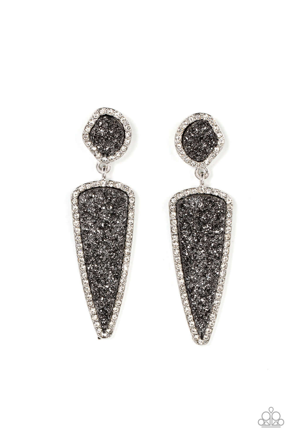 Druzy Desire - Paparazzi Accessories Silver Earrings $5 Jewelry with Janet Morgan EARRINGS