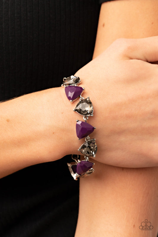 Pumped up Prisms - Paparazzi Accessories Purple Bracelet $5 Jewelry with Janet Morgan Bracelets