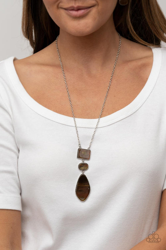 Hidden Cove - Paparazzi Accessories Brown Necklace $5 Jewelry with Janet Morgan Necklace