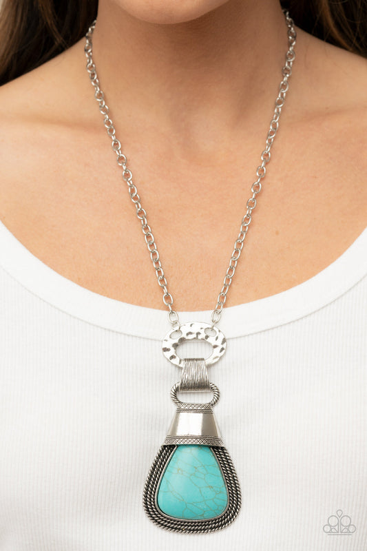 Rodeo Royale - Paparazzi Accessories Blue Necklace $5 Jewelry with Janet Morgan Necklace