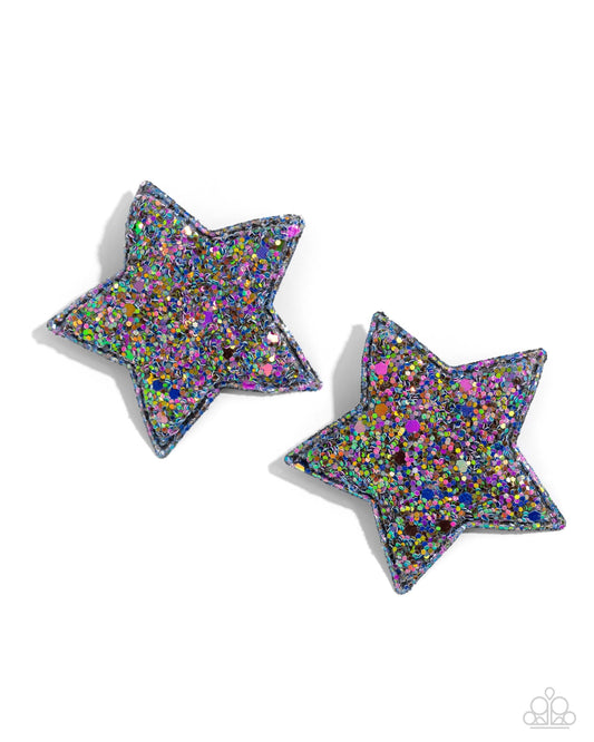 SUPERSTAR Power - Multi Paparazzi Star Hair Clip Accessories,Hair Clips,Multicolor,Stars