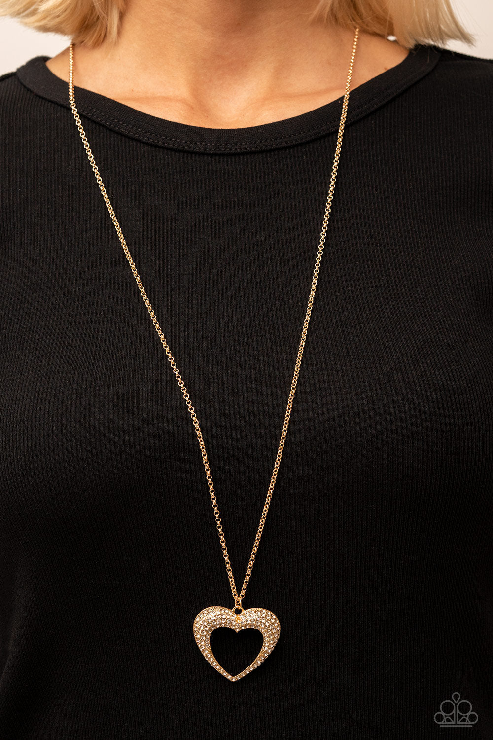 Cupid Charisma - Gold - Paparazzi Accessories Necklace $5 Jewelry with Janet Morgan Necklaces