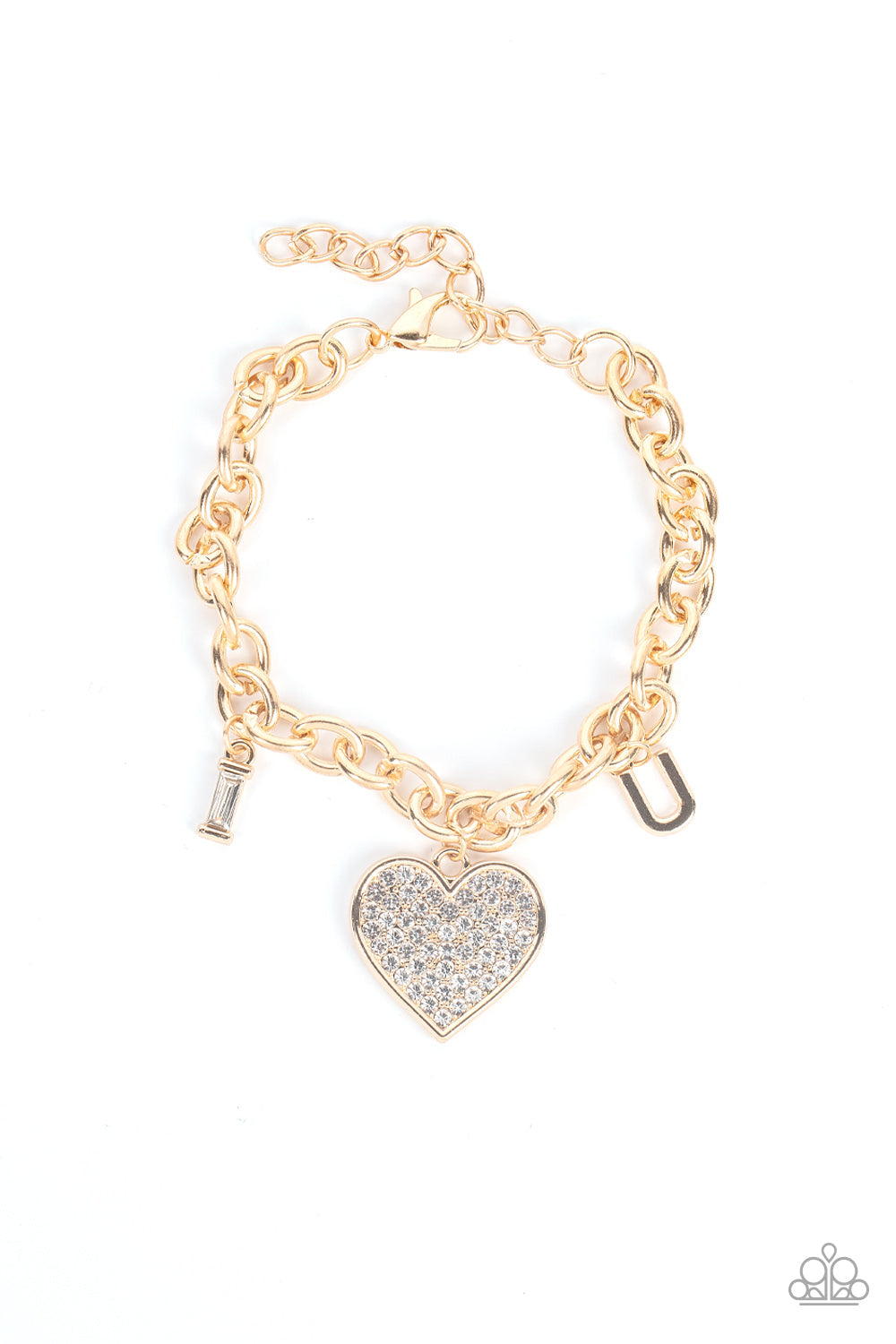 Declaration of Love - Gold Paparazzi Accessories Bracelet $5 Jewelry with Janet Morgan Bracelets