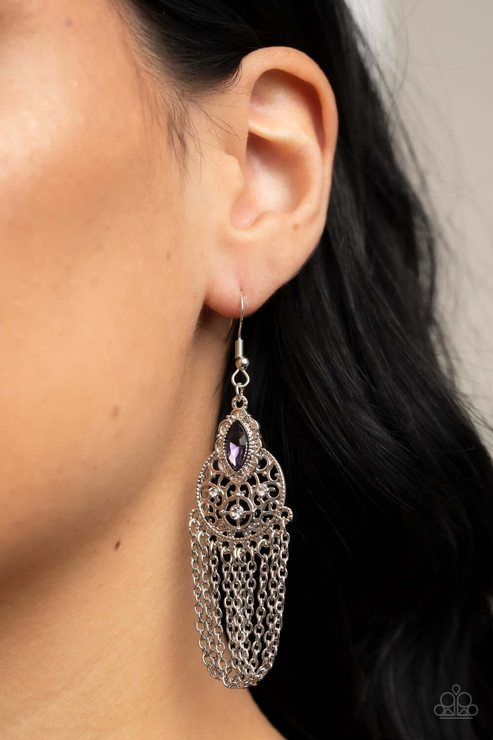 Pressed for CHIME - Purple Paparazzi Earrings $5 Jewelry with Janet Morgan Earrings