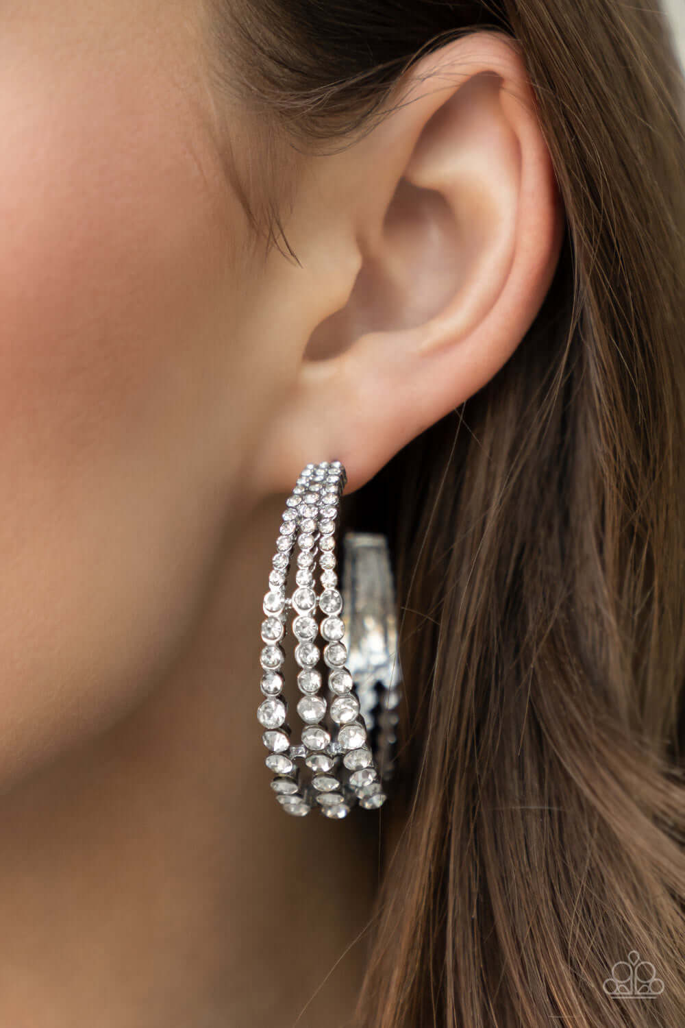 Cosmopolitan Cool - White - Paparazzi Accessories Earring $5 Jewelry with Janet Morgan Earrings