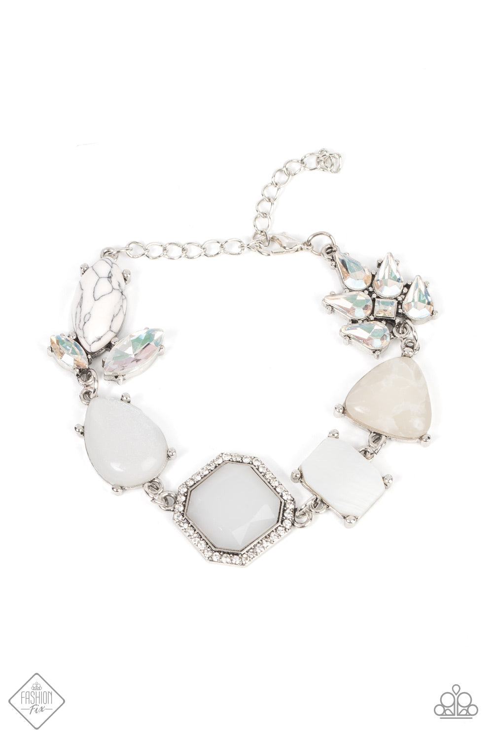 Grounding Glamour - Paparazzi Accessories White $5 Jewelry with Janet Morgan Bracelets