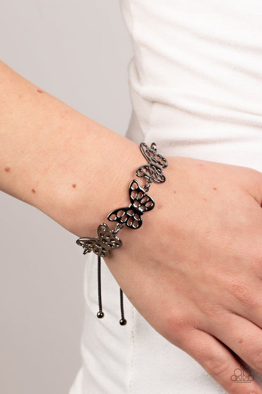 Put a WING on It - Paparazzi Accessories Black Bracelet $5 Jewelry with Janet Morgan Bracelets