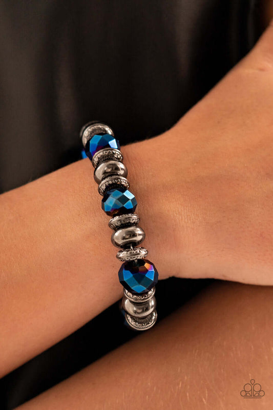 Power Pose - Blue Paparazzi Accessories Bracelet $5 Jewelry with Janet Morgan Bracelets