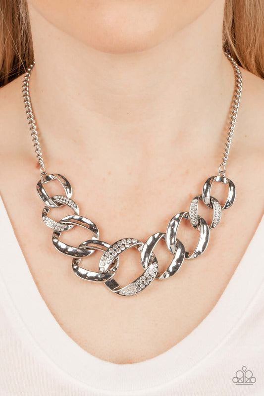 Bombshell Bling - Paparazzi Accessories White Necklace $5 Jewelry with Janet Morgan Necklace