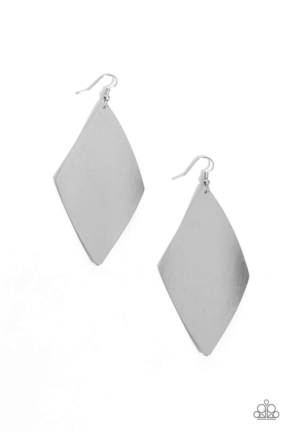 Retro Rally - Silver Paparazzi Earrings $5 Jewelry with Janet Morgan Earrings