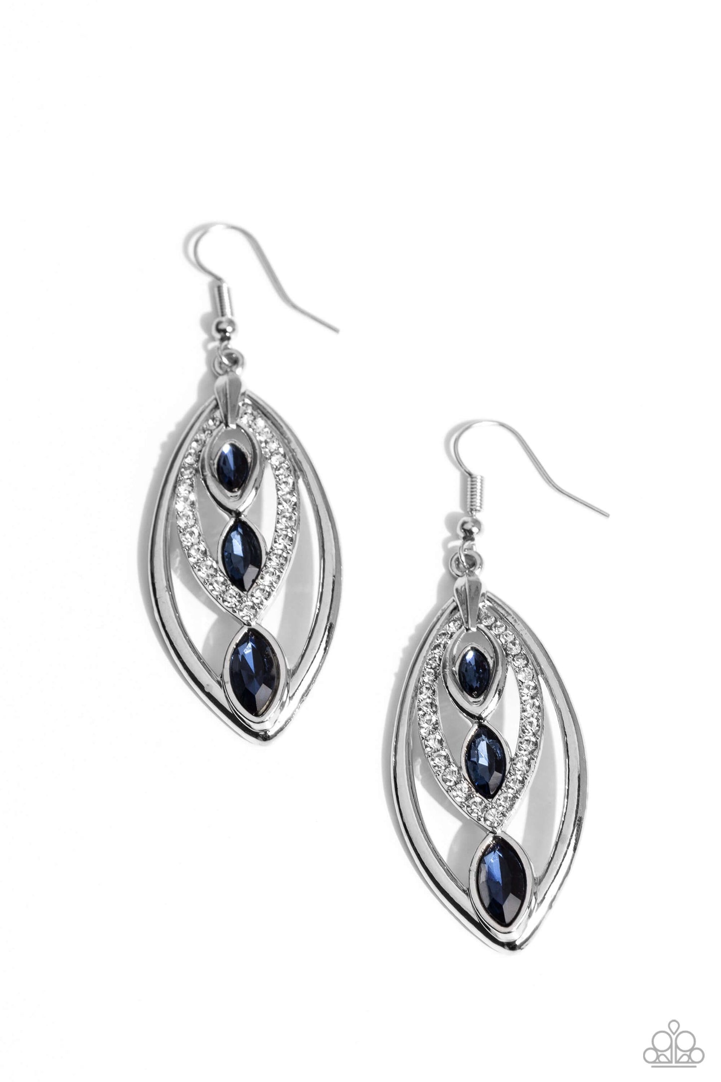 Extra Exuberant - Blue Paparazzi Earrings $5 Jewelry with Janet Morgan Earrings