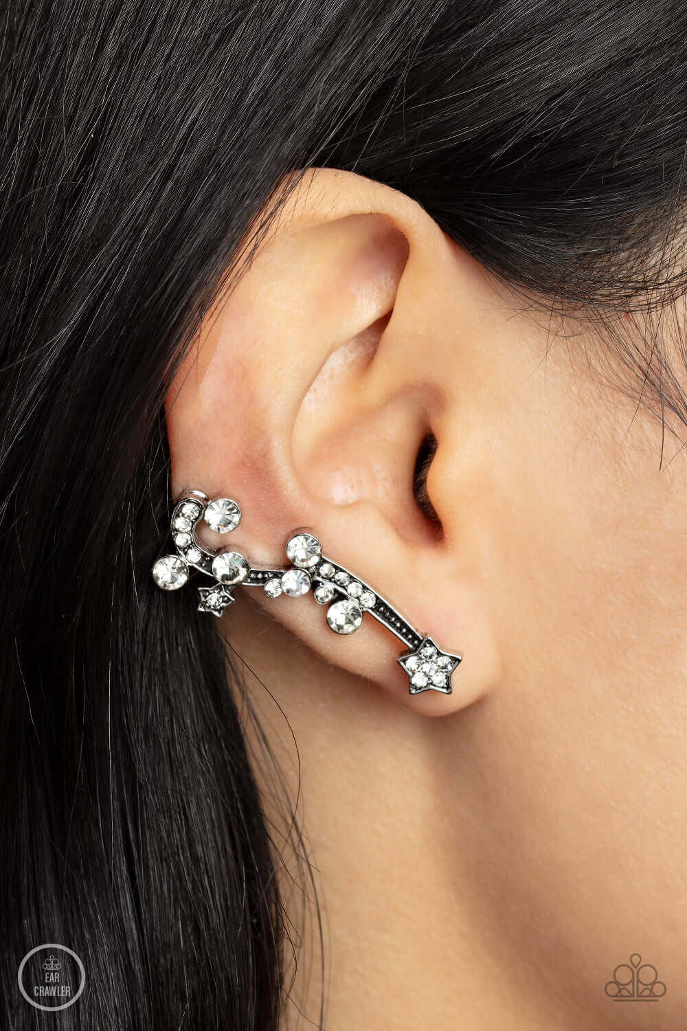 Astral Anthem - Paparazzi Accessories White Earrings $5 Jewelry with Janet Morgan EARRINGS