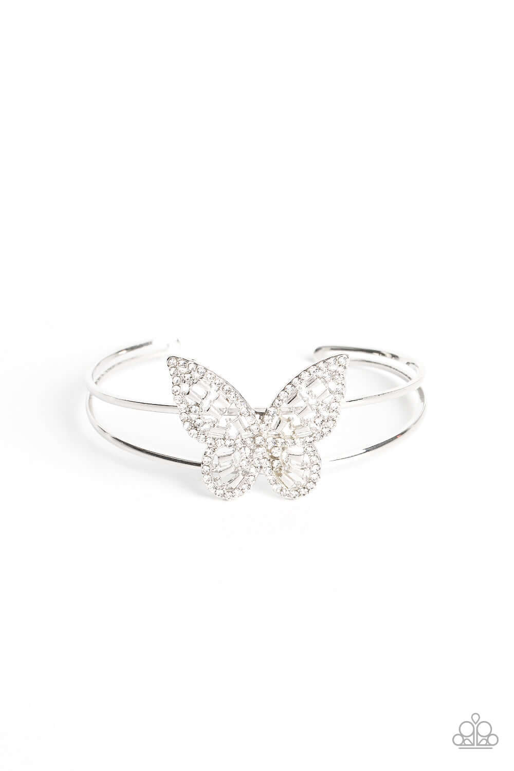 Butterfly Bella - Paparazzi Accessories White Bracelet $5 Jewelry with Janet Morgan Bracelets