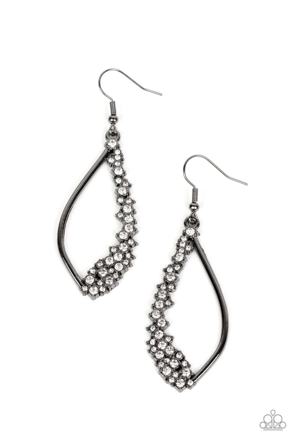 TMST Bling Sparkly Side Effects - Black Paparazzi Earrings