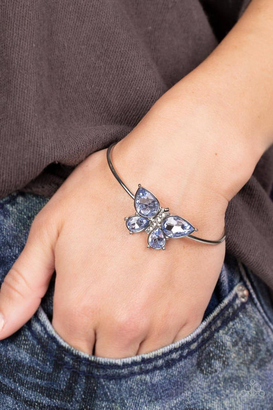 Butterfly Beatitude - Paparazzi Accessories Blue Bracelet $5 Jewelry with Janet Morgan Bracelets