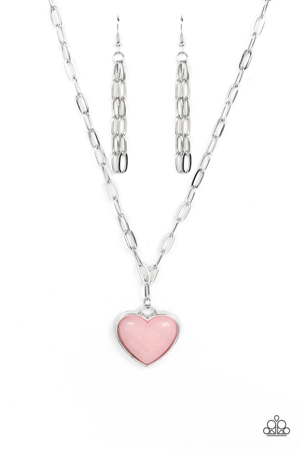 Everlasting Endearment - Paparazzi Accessories Pink Heart Necklace $5 Jewelry with Janet Morgan Necklace