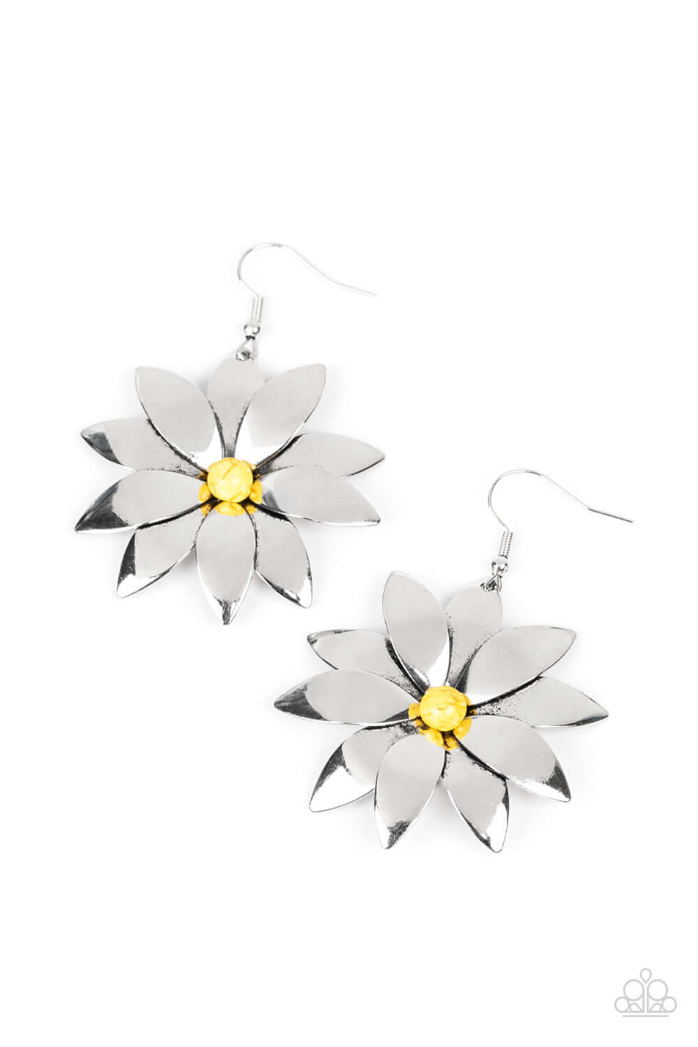 Pinwheel Prairies - Yellow Paparazzi Accessories Earrings $5 Jewelry with Janet Morgan Earrings